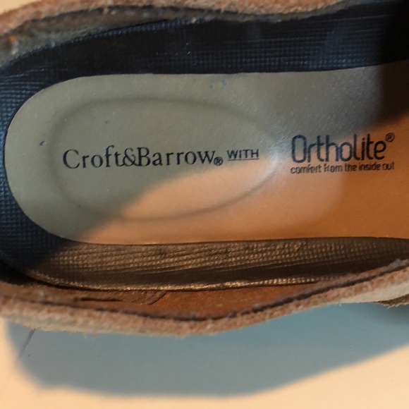 Croft Barrow Shoes Casual Slip On Loafers Brown Leather Closed Toe - Picture 9 of 14